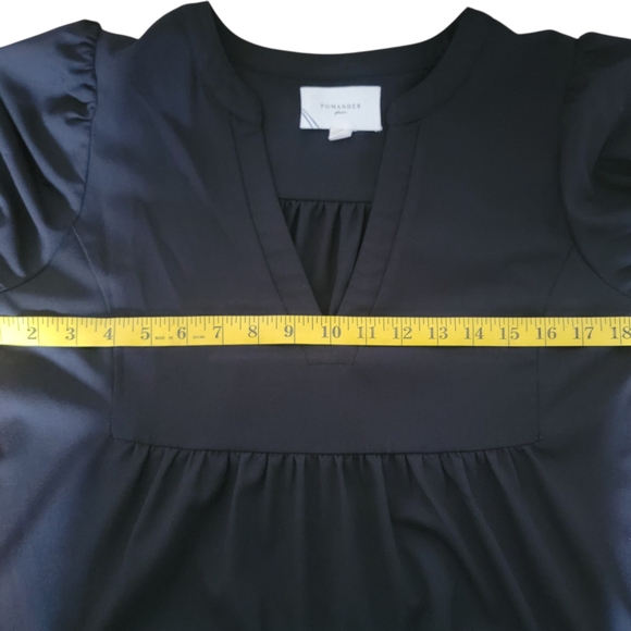 Pomander Place Tuckernuck Crepe Kenzo Little Black Dress Tiered Mini Dress L - Picture 12 of 14